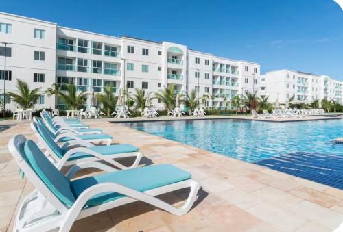 Porto de Galinhas Apartamento | Flat Excelente em Porto de Galinhas PALM VILLAGE ACQUA frente para as piscinas