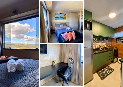 Lago Norte Apartamento | Flat Lago Norte com Vista Livre Nascente - Condomínio Piscina, Estaciomento e Portaria 24h - Cozinha Completa e Wi-Fi 400mbps