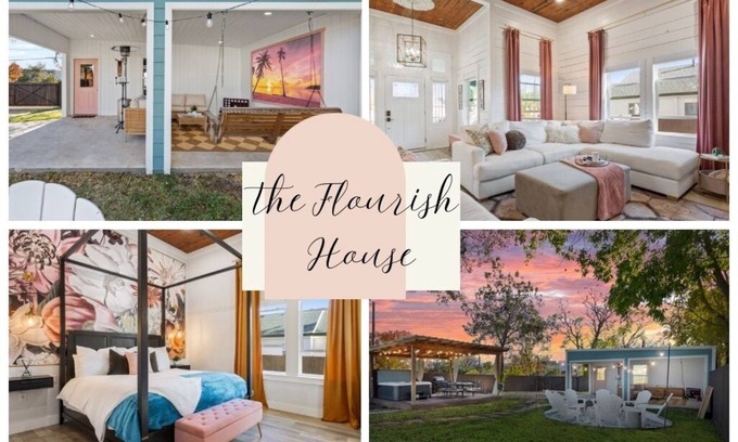 Waco Casa | FlourishHouse-HotTub, firepit, gym, outdoor movie, outside dining