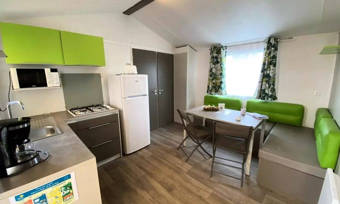 LʼAiguillon-sur-Mer Casa | Camping Le Pré des Sables *** - Casa móvil 3 Piezas 4/6 Personas