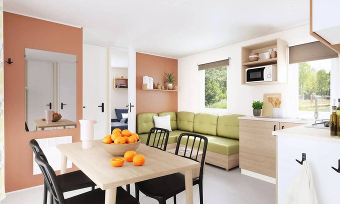 LʼAiguillon-sur-Mer Casa | Flower Camping Le Pré des Sables *** - Mobile home Comfort 34m2 3 bedrooms + TV 6 people