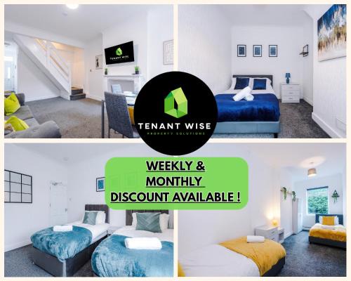Forsbrook Apartamento | FREE parking, LARGE House for Contractors & Families, Sleeps 10, 25 mins to ALTON TOWERS