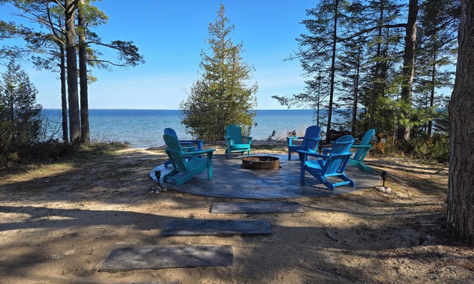 Cheboygan Cabaña | Freighter View: Lake Huron Charm with Modern Comforts Your Home on Lake Huron's Waterfront