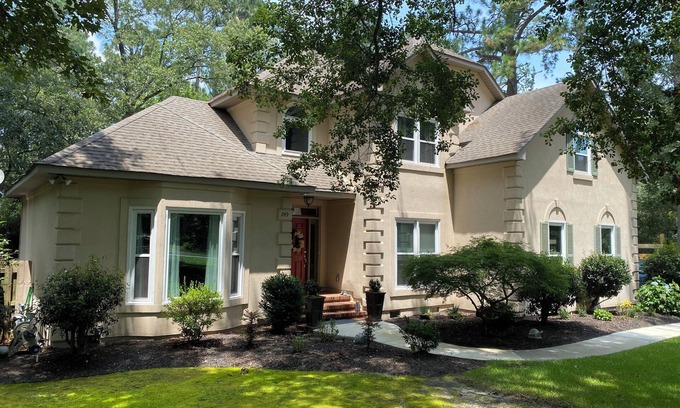 Aiken Casa | French Tudor in Quiet Aiken County