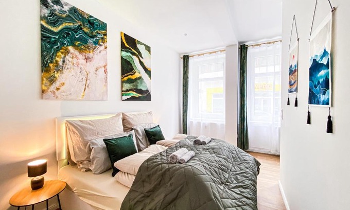 Lindenau Apartamento | Freundliche Ferienwohnung mit Regendusche, Küche, Waschmaschine&Trockner, TV, WLAN