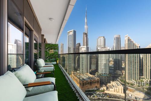 Downtown Dubai Apartamento | FULL Burj Khalifa view LUX 2Bedroom with Rooftop Pool Central location in Paramount Hotel Midtown