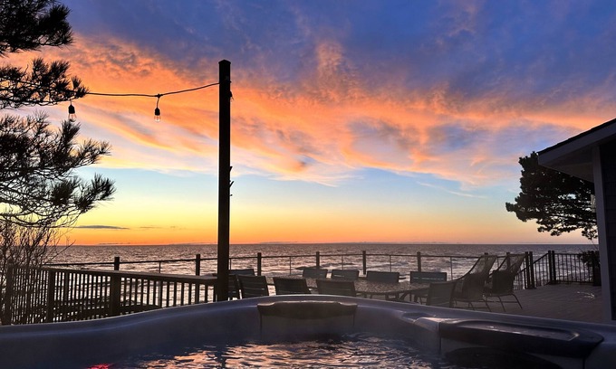 Montague Casa | Full Home with 100' of Low Bluff Private Lake Michigan Beach