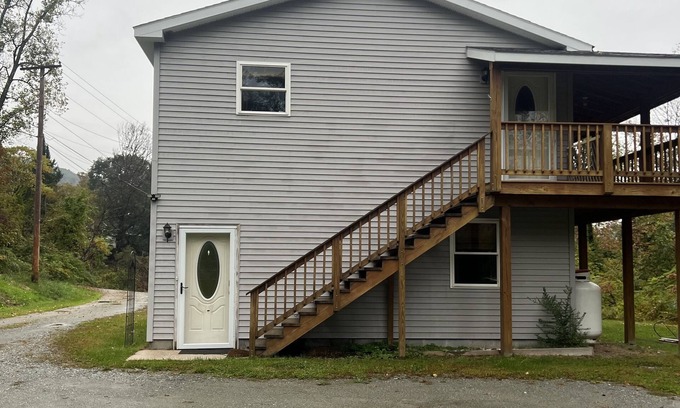 North Pownal Casa | Full two story home with wrap around deck and fire pit!