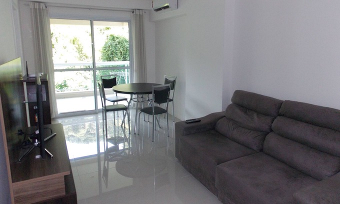 Icarai Apartamento | Funcional Ap. 905-1Q: balcón, barbacoa, garaje, piscinas, Internet
