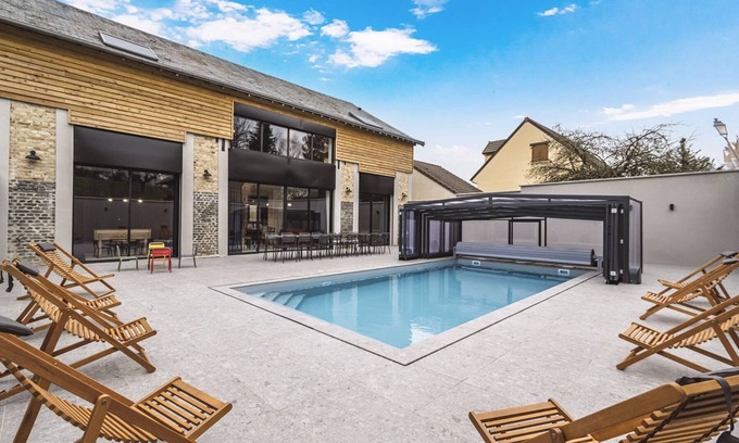 Bertoncourt Casa | 🏡 Gîte 5⭐ with heated pool - 15 people - Luxe & Nature en Ardennes
