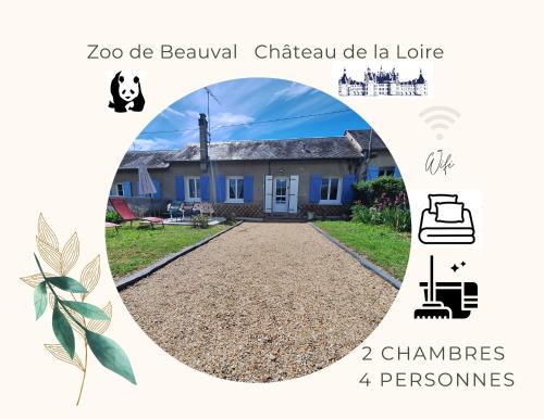 Selles-sur-Cher Casa | Gîte Au Gré du Canal ZOO Beauval 4 personnes parking