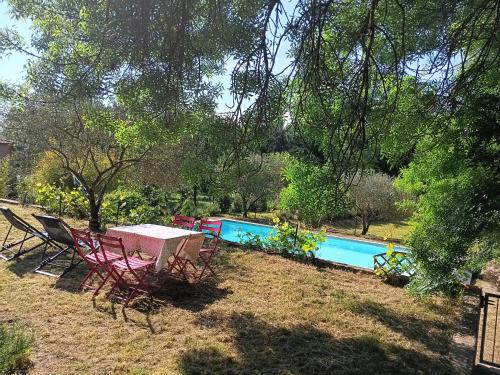 Saint-Julien-de-Cassagnas Apartamento | Gîte Gard 4-5 personnes Piscine et rivière