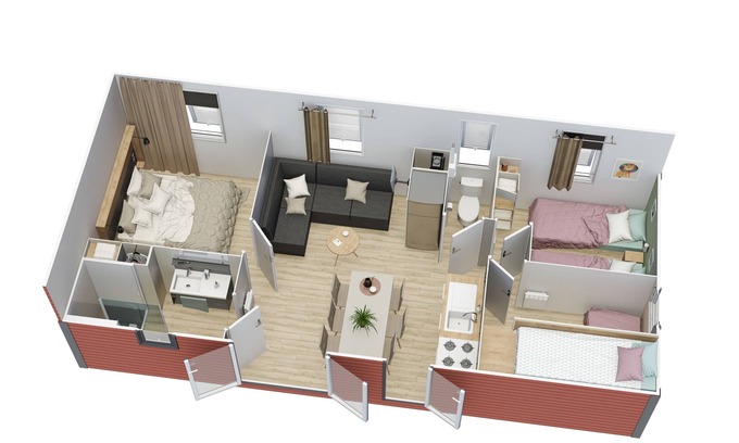 Saint-Leger-sur-Dheune Casa | Bungalow-Confortable-Habitación con desagüe-Vista al Jardín-Accueil Vélo