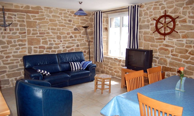 Erdeven Apartamento | Gîte Ty Glaz, ocean view at 400m - Erdeven plage - 3 bedrooms for 6 pers