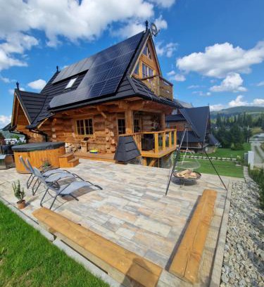 Poronin Casa | Góralski Domek Łopatówka z kominkiem i Banią - Jacuzzi!