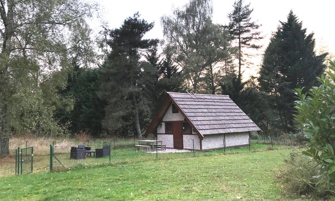 Sainte-Fortunade Cabina | Gallic hut domaine du moulin de lachaud