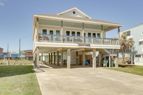 Spanish Grant Casa | Galveston Home with Outdoor Shower Steps to Beach!