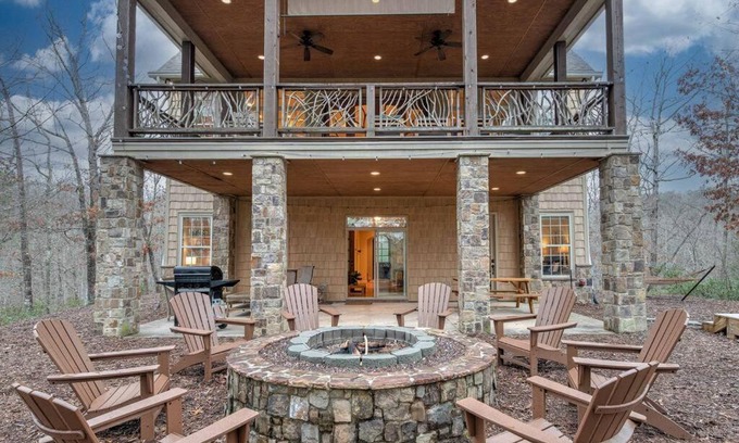 Lake Lure Casa | Game Room ~ Fire Pit ~ Resort Access ~ Huge Home