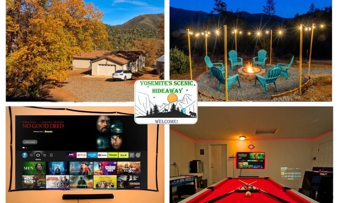 Mariposa County Casa | GameRoom*HomeTheater*EV Charger*Fire pitw/Mtn View