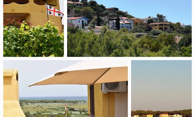 Iscra e Voes Condominio | Gemütliche Ferienwohnung mit Blick auf die Strandbucht La Caletta