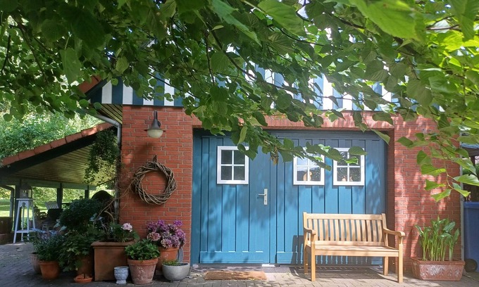 Eckwarden Casa | Gemütliches Haus mit Sauna in Großem Garten,1km zum Meer. Haustierfreundlich!