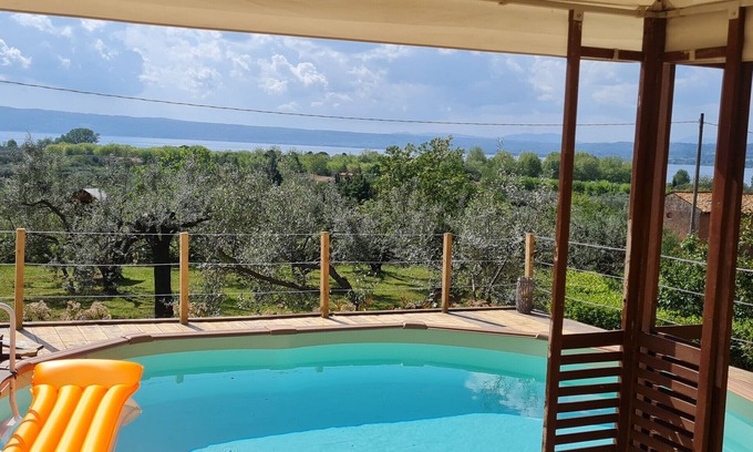 Bolsena Cabaña | Giardino Etrusco - with pool and access to private beach