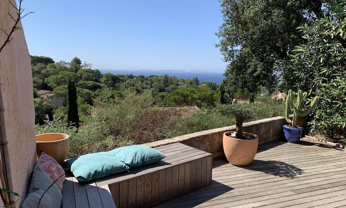 La Croix-Valmer Casa | GIGARO - TERRAZA MAS CLIMATISTA CON VISTA AL MAR