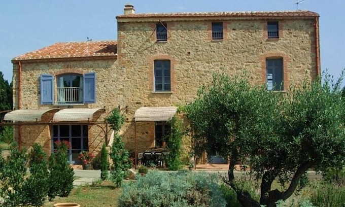 Camelas Cabaña | Cabaña cerca de Perpignan, 10 Pers., Bonito jardín, piscina, wifi