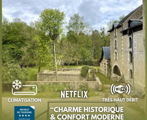 Nouan-sur-Loire Casa | Gite du Meunier, Moulin de Vineuil, 4ch, 2sdb