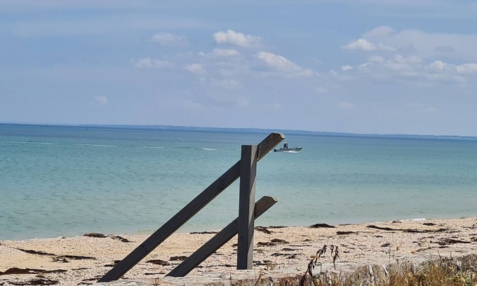 Saint-Marcouf Cabaña | Gite la plage, ideal for 5 people with a beautiful sea view
