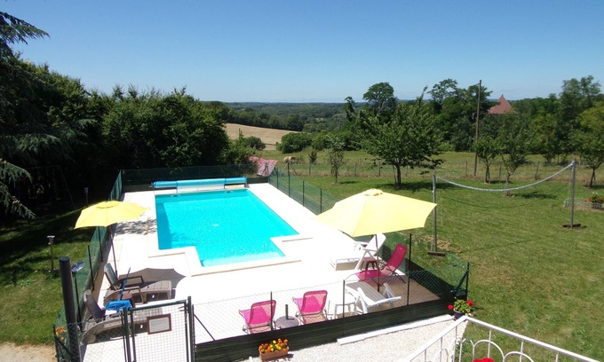Gourdon Cabaña | *** Plantier la casa 4-12 personas con piscina privada entre Sarlat y Rocamadour