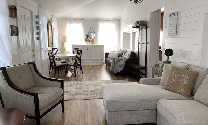North Sebago Cabaña | Glamorosa casa-glamping en el lago Sebago