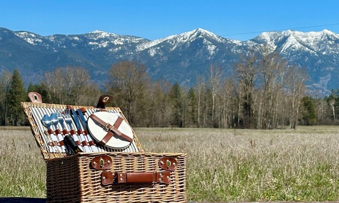 Kalispell Cabina | Glamping Near Glacier & Whitefish, 80 Acres, River Access,360 Mtn Views: Tent C4