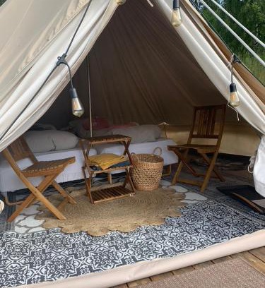 Vestre Slidre Otro | Glampingtelt i fjordkanten, Rønlund Hyttepark
