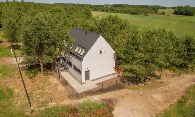 Szemud Cabaña | Casa acristalada en Jeleńska Huta con terraza