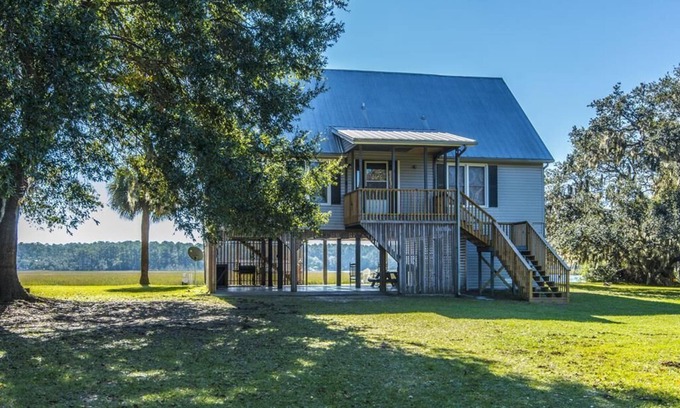 Edisto Island Casa | Gone Fishin' - Angler's Paradise; Expansive Creek Views; Private Deep Water Dock; Drive to Beach