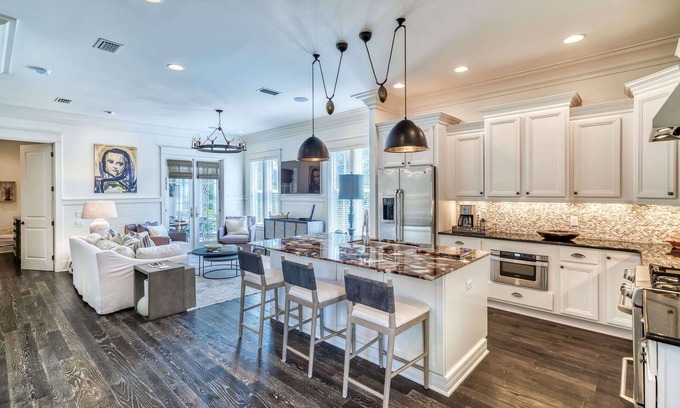 WaterSound West Beach Casa | Gorgeous! 1 Minute to Beach and Community Pool, with Golf Cart, Outdoor Fireplac