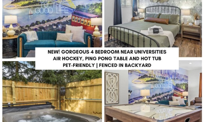 South Oakland Casa | Gorgeous 4bd near universities Hot tub + Games