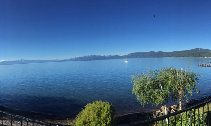 Lake Forest Condominio | Gorgeous, sweeping views of Lake Tahoe from 3 story lake front condo!