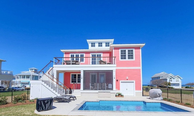 Cape Charles Casa | Gorgeous water views, a private swimming pool & easy access to private beach!