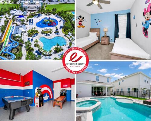 West Kissimmee Casa | Grand Home Near Disney With Private Pool, Air Hockey Table And Waterpark & Resort Access At Encore Resorts Reunion - 401Sf