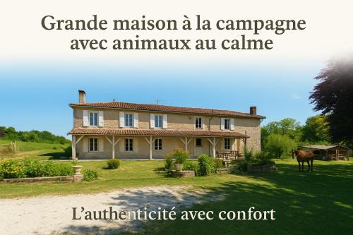 Yviers Casa | Grande maison avec jardin, animaux,au calme