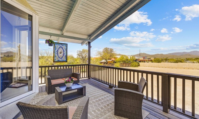 Desert View Village Casa | Great Balcony with Mountain Views