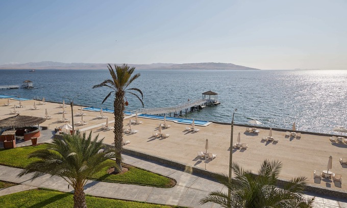 Pisco Apartamento | Apt de 3 Cuartos con Vista a la Playa y Jacuzzi en Condo de Paracas con Wifi