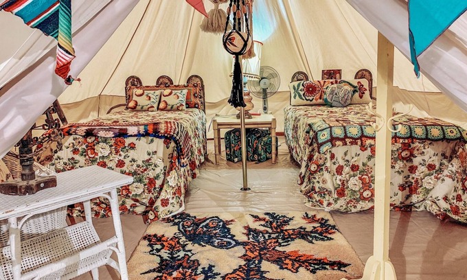 Warrenton Casa | Group Indoor Glamping at Lone Star Glamp Inn in Round Top, Texas