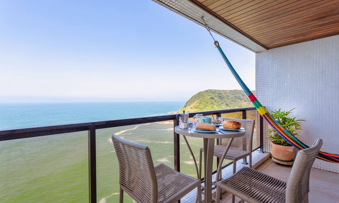 Loteamento Joao Batista Juliao Condominio | Guaruja Cobertura com vista o mare and private swimming pool