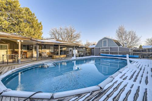 Arvada Casa | Guest Suite With A Pool A Hot Tub And A Fireplace In Arvada