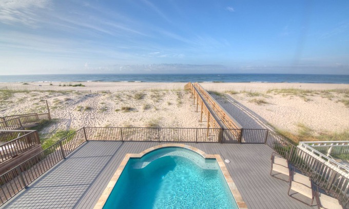 Gulf Shores Casa | Nueva casa frente al mar con piscina privada y vistas increíbles del Golfo 9bed / 9bath