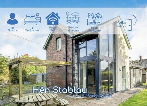 Corwen Casa | Hên Stablau - Spacious Pet-Friendly Welsh Retreat by PolkaStays