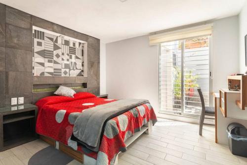 Gustavo A. Madero Apartamento | Habitación Donovan, confortable con baño privado